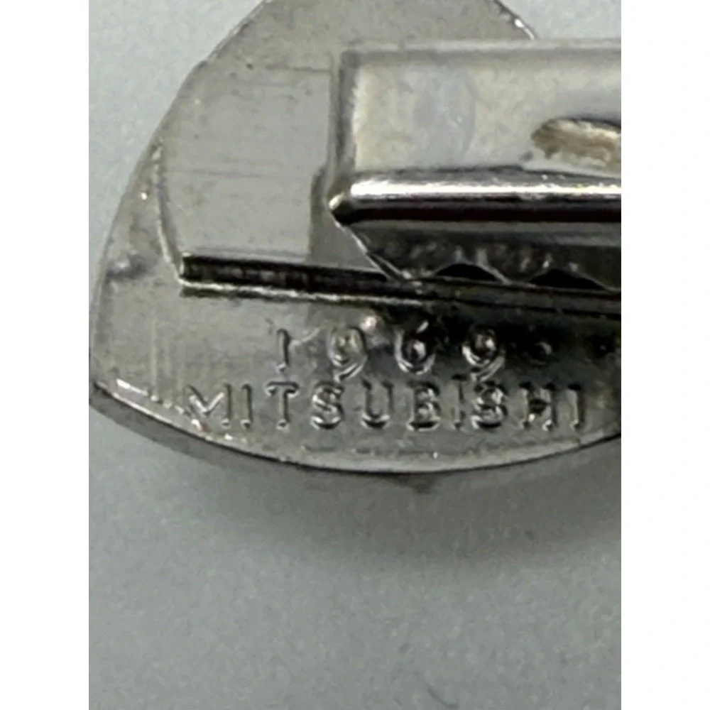 Mitsubishi 1969 Tie Clip Vintage Silver Toned Rare 2.5